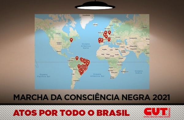 Confira no mapa da CUT onde tem atos #ForaBolsonaro no feriado da Consciência Negra