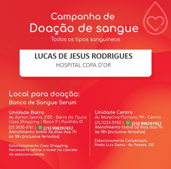 Campanha de doação de sangue