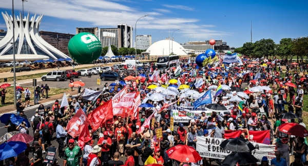 Marcha movimentou Bras&iacute;lia nesta quarta-feira.