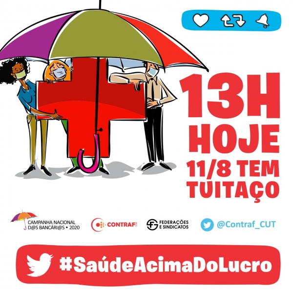 Hoje tem negociação sobre saúde e condições de trabalho e twittaço