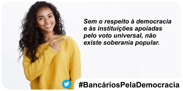 Bancários participam nesta terça (9) de tuitaço pela democracia