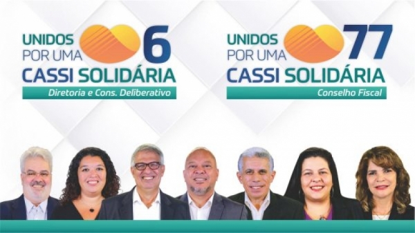 O Sindicato e a Contraf-CUT apoiam o grupo &quot;Unidos por uma Cassi Solidária&quot;, das chapas 6 (para Diretoria e Conselho Deliberativo) e 77 (Conselho Fiscal) na eleição da Cassi 