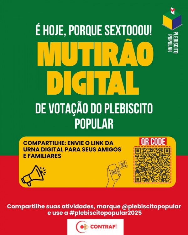 Vamos pressionar o Congresso Nacional a aprovar a isenção do IR e a redução da jornada