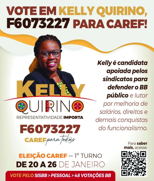 Na eleição do Caref, Sindicato apoia Kelly Quirino