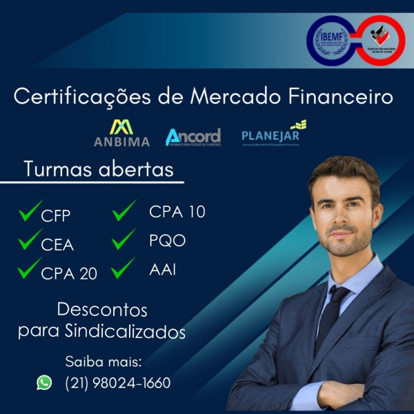 Desconto de 15% em curso de CPA 10 e CPA 20