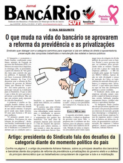 Bancário 6079 - Edição de 30/10 a 05/11/2018