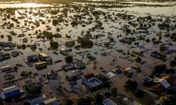 O número de municípios do Rio Grande do Sul afetados pelas fortes chuvas chega a 388, o que representa 78,13% dos 497 do estado. Foto: Agência Brasil