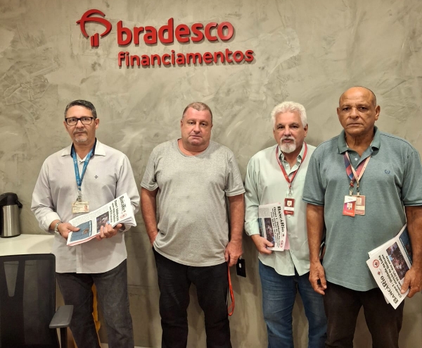 Diretores do Sindicato, Luciano Rosário, Sergio Menezes, Ricardo Ducoff e Arlensen Tadeu