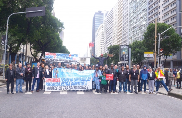 Atividade do Sindicato do Rio, no Centro. Na quarta (28) a manifestação é na Tijuca