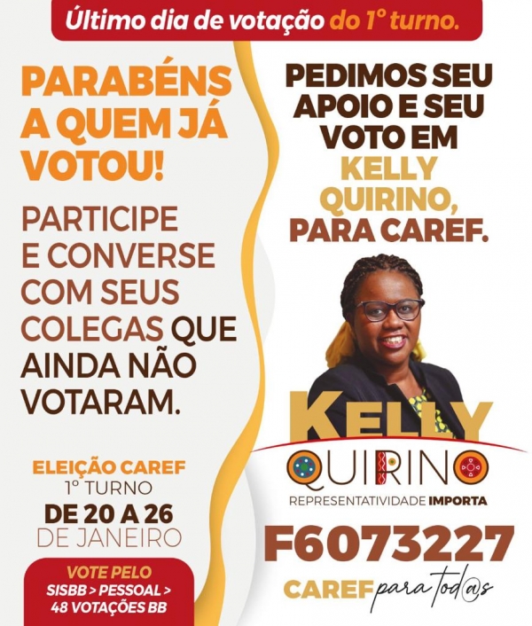 Caref-BB: esta quinta é o último dia de votação do primeiro turno