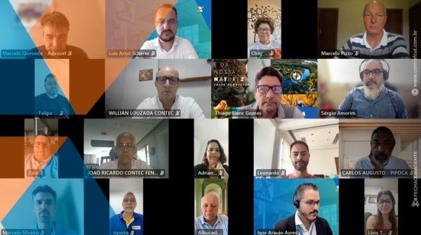 Reunão do GT Saúde Caixa foi vurtual. Foto cedida pela Contraf-CUT.