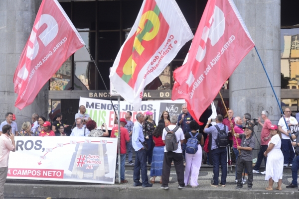 O ato no Rio contra os juros altos será em frente ao BC, na Avenida Presidente Vargas