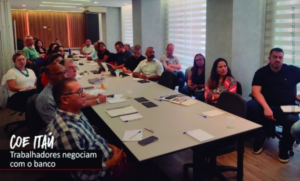 Reunião da COE com o Itaú debateu diversidade, condições de trabalho e saúde