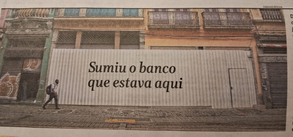 O SINDICATO TEM RAZÃO - Matéria do Jornal O Globo confirma denúncias dos sindicatos: fechamento de agências bancárias contribui para o esvaziamento das áreas comerciais nos grandes centros e também nos bairros  