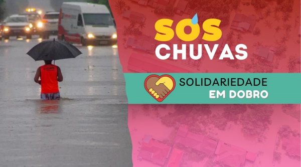 Arte da campanha &quot;Solidariedade em dobro&quot; do Sindicato dos Bancários de Porto Alegre.