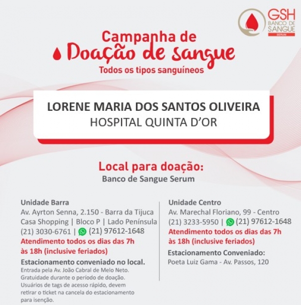 Bancária da Caixa com Covid-19 precisa de doação de sangue