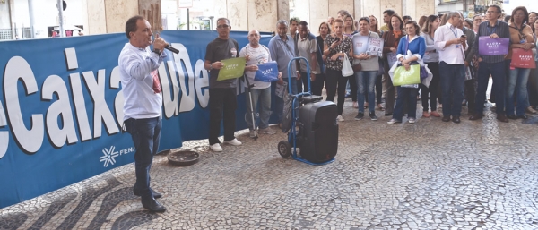 Paulo Matileti parabenizou os empregados da Caixa e toda a categoria pela campanha salarial que resguardou os direitos da Convenção Coletiva, dos acordos específicos e garantiu aumento real por dois anos