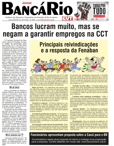 Bancário 6054 Edição de 24 e 25/7/2018