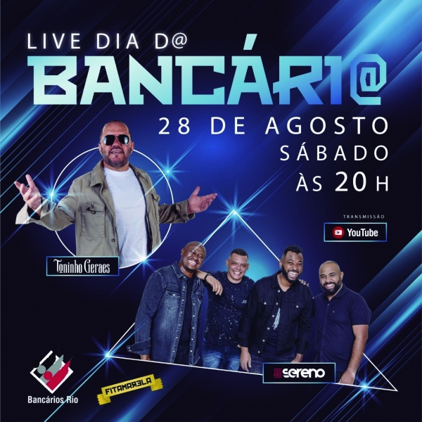 Sindicato vai sortear para que 8 bancários e 8 bancárias mais um acompanhante assistam show presencial. Inscrições www.bancariosrio.org.br a partir de quarta-feira (25)