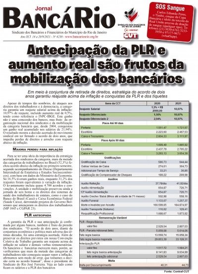 Bancário 6231 de 14 a 20/9/2021