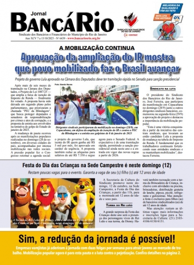 Banc&aacute;rio 6439 de 07 a 13/10/2025