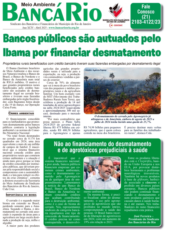 Bancário Especial Meio Ambiente - Abril 2025