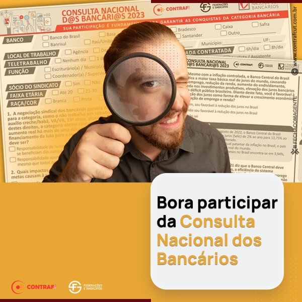 Participe da Consulta Nacional dos Bancários, aqui em nosso site