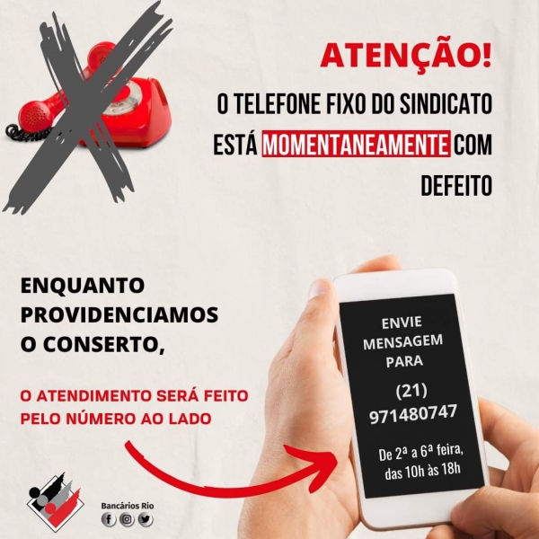 Sindicato disponibiliza WhatsApp temporário para manter o atendimento à categoria