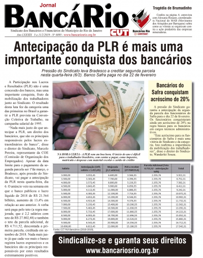 Bancário 6095 - Edição de 5/2 a 11/2/2019