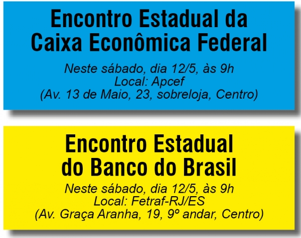 EM TRÊS RIOS - Conferência Interestadual dos  Bancários será nos dias 18 e 19 de maio