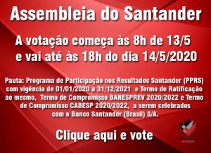 Em anexo as minutas, Acordo aditivo Santander e PPRS - Participação dos lucros e resultados Santander.