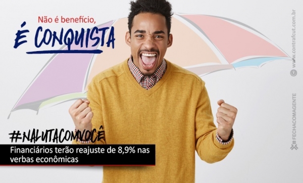 Financiários conquistam reajuste  de 8,9% nas verbas econômicas