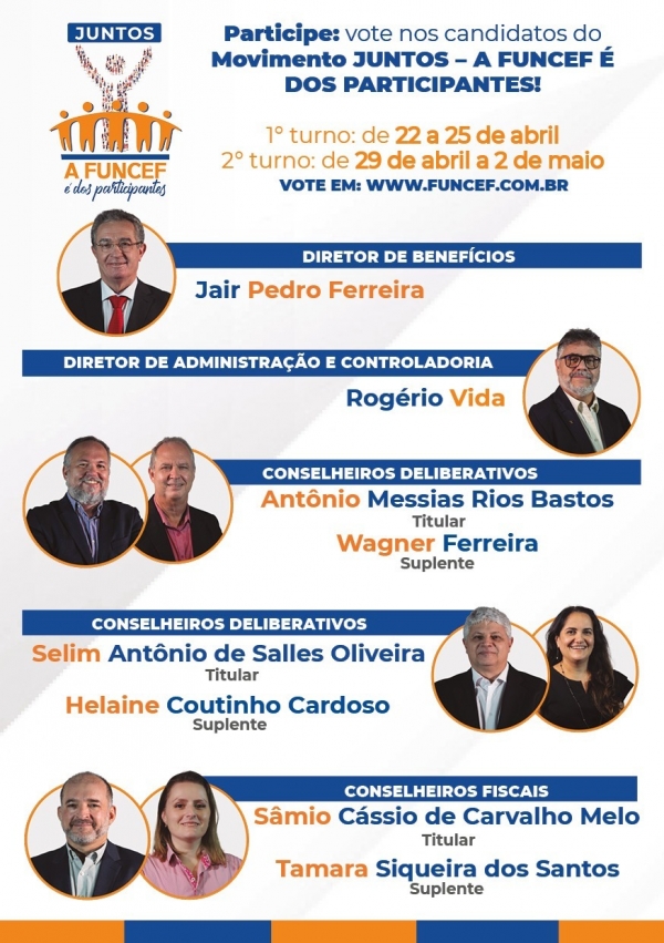 Sindicato apoia candidatos do  ‘Juntos – A Funcef dos Participantes’