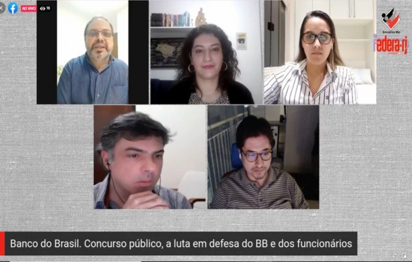 Live nas redes sociais do Sindicato debateu defesa do BB e concurso