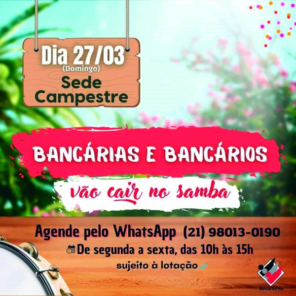 Mês da Mulher encerrará com samba e brindes para bancárias